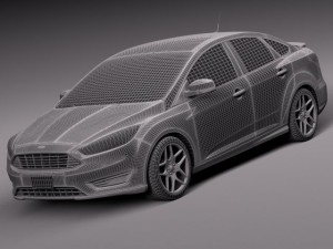 Focus Sedan 2015 3D Model