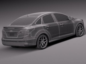 Focus Sedan 2015 3D Model