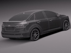 Focus Sedan 2015 3D Model