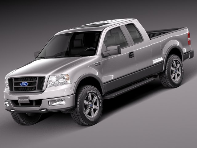 F-150 Extended Cab 2004-2007 3D Model .c4d .max .obj .3ds .fbx .stl .blend 