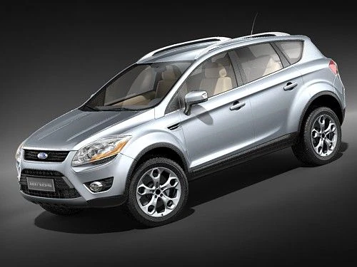 Kuga SUV 2009 3D Model .c4d .max .obj .3ds .fbx .stl .blend 