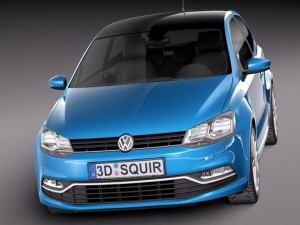 Volkswagen Polo 3-door 2015 3D Model