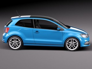 Volkswagen Polo 3-door 2015 3D Model
