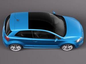 Volkswagen Polo 3-door 2015 3D Model