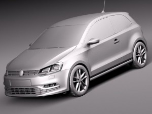 Volkswagen Polo 3-door 2015 3D Model
