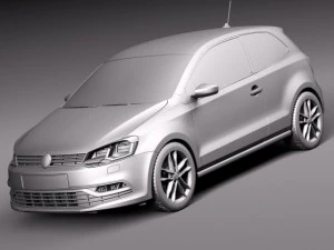 Volkswagen Polo 3-door 2015 3D Model