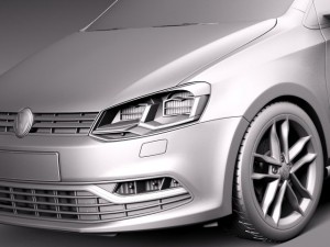 Volkswagen Polo 3-door 2015 3D Model