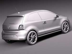 Volkswagen Polo 3-door 2015 3D Model