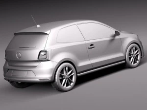 Volkswagen Polo 3-door 2015 3D Model