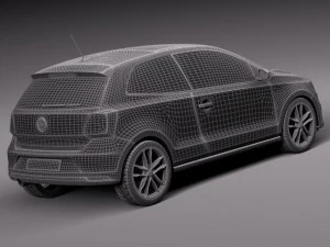 Volkswagen Polo 3-door 2015 3D Model