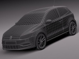 Volkswagen Polo 3-door 2015 3D Model