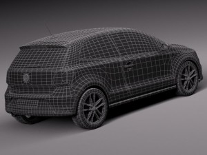 Volkswagen Polo 3-door 2015 3D Model