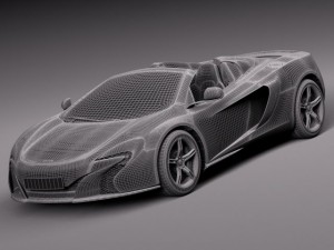 Mclaren 650S Spider 2015 3D Модель