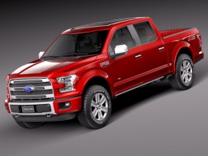 F-150 Platinum Crew Cab 2015 3D Model