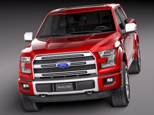 F-150 Platinum Crew Cab 2015 3D 모델