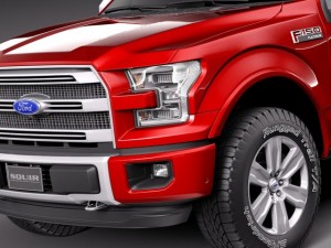 F-150 Platinum Crew Cab 2015 3D 모델
