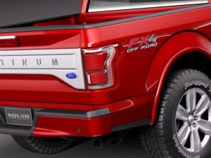 F-150 Platinum Crew Cab 2015 3D 모델