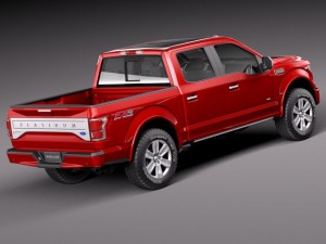 F-150 Platinum Crew Cab 2015 3D 모델