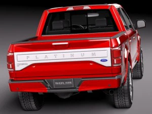F-150 Platinum Crew Cab 2015 3D Model