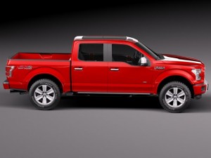F-150 Platinum Crew Cab 2015 3D 모델