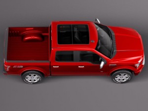 F-150 Platinum Crew Cab 2015 3D 모델