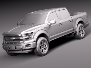 F-150 Platinum Crew Cab 2015 3D 모델