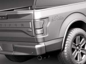 F-150 Platinum Crew Cab 2015 3D 모델