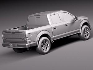 F-150 Platinum Crew Cab 2015 3D 모델