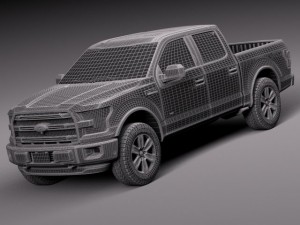 F-150 Platinum Crew Cab 2015 3D 모델