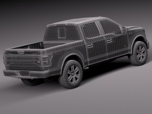 F-150 Platinum Crew Cab 2015 3D 모델