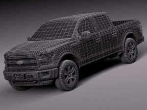 F-150 Platinum Crew Cab 2015 3D 모델
