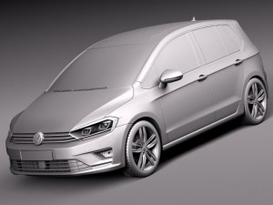 Volkswagen Golf Sportsvan 2015 Modello 3D