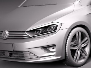 Volkswagen Golf Sportsvan 2015 Modello 3D