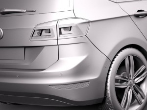 Volkswagen Golf Sportsvan 2015 Modello 3D