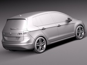 Volkswagen Golf Sportsvan 2015 Modello 3D
