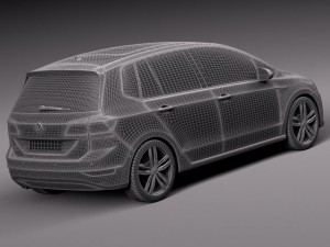 Volkswagen Golf Sportsvan 2015 Modello 3D