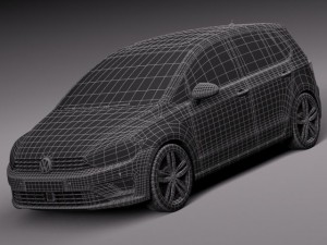 Volkswagen Golf Sportsvan 2015 Modello 3D