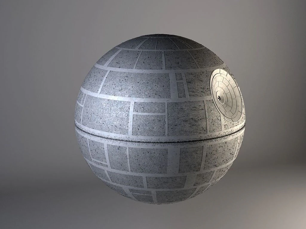 Star Wars Death Star Complete 3D Model .c4d .max .obj .3ds .fbx .stl .blend