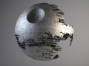La Morte Nera di Star Wars distrutta Modello 3D