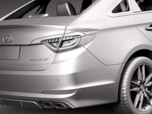 Hyundai Sonata 2015 3D Model