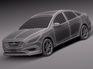 Hyundai Sonata 2015 3D Model