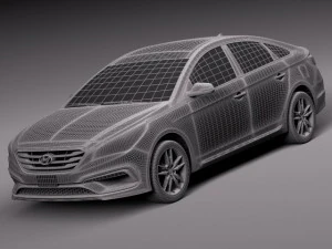 Hyundai Sonata 2015 3D Model