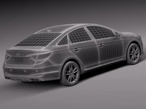 Hyundai Sonata 2015 3D Model