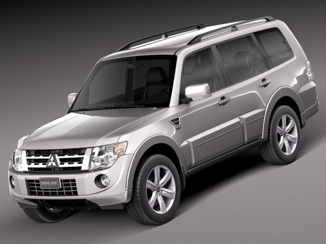 Mitsubishi Pajero 2006-2013 3D Модель .c4d .max .obj .3ds .fbx .stl .blend 