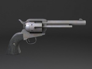 Colt Peacemaker Revolver 3D Model