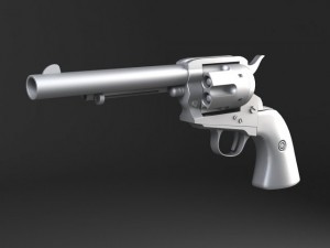 Colt Peacemaker Revolver 3D Model