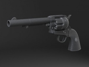 Colt Peacemaker Revolver 3D Model