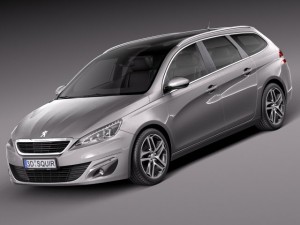 Peugeot 308 SW 2014 Model 3D