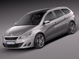 peugeot 308 sw 2014 3D Model