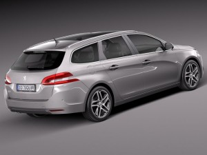 Peugeot 308 SW 2014 Model 3D